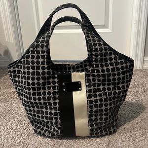 Kate spade pocketbook - black/white polka dot